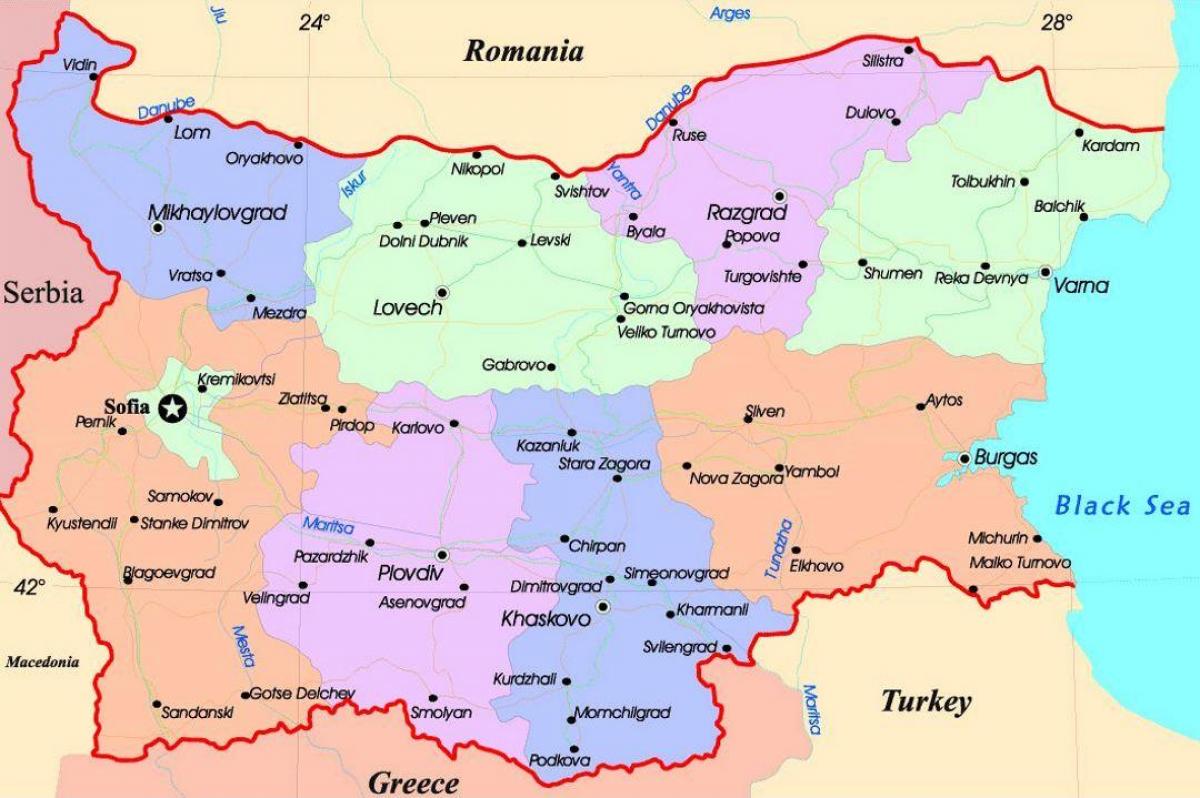 Bulgarije hoofdstad kaart